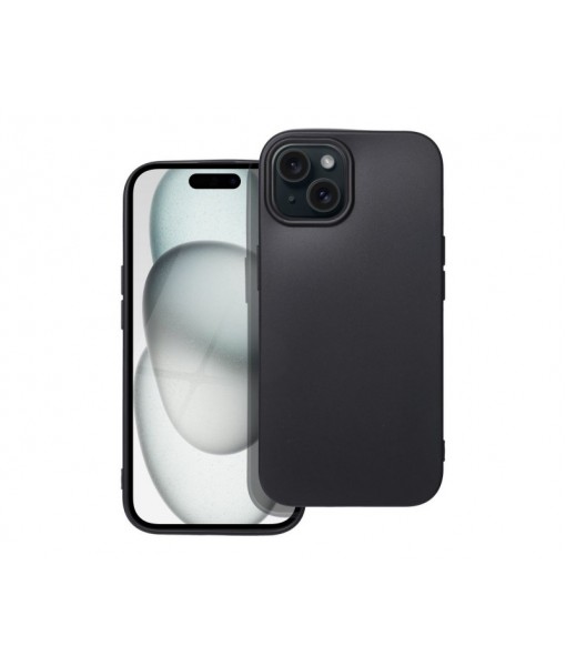 Husa iPhone 15 Plus, Silicon Slim Soft, Grosime 0.5mm, Negru